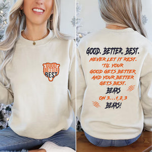 Chicago Football Good Better Best Bright Shirt, Bear Down Hoodie, Chicago Sports Pocket & Back Shirt 684147