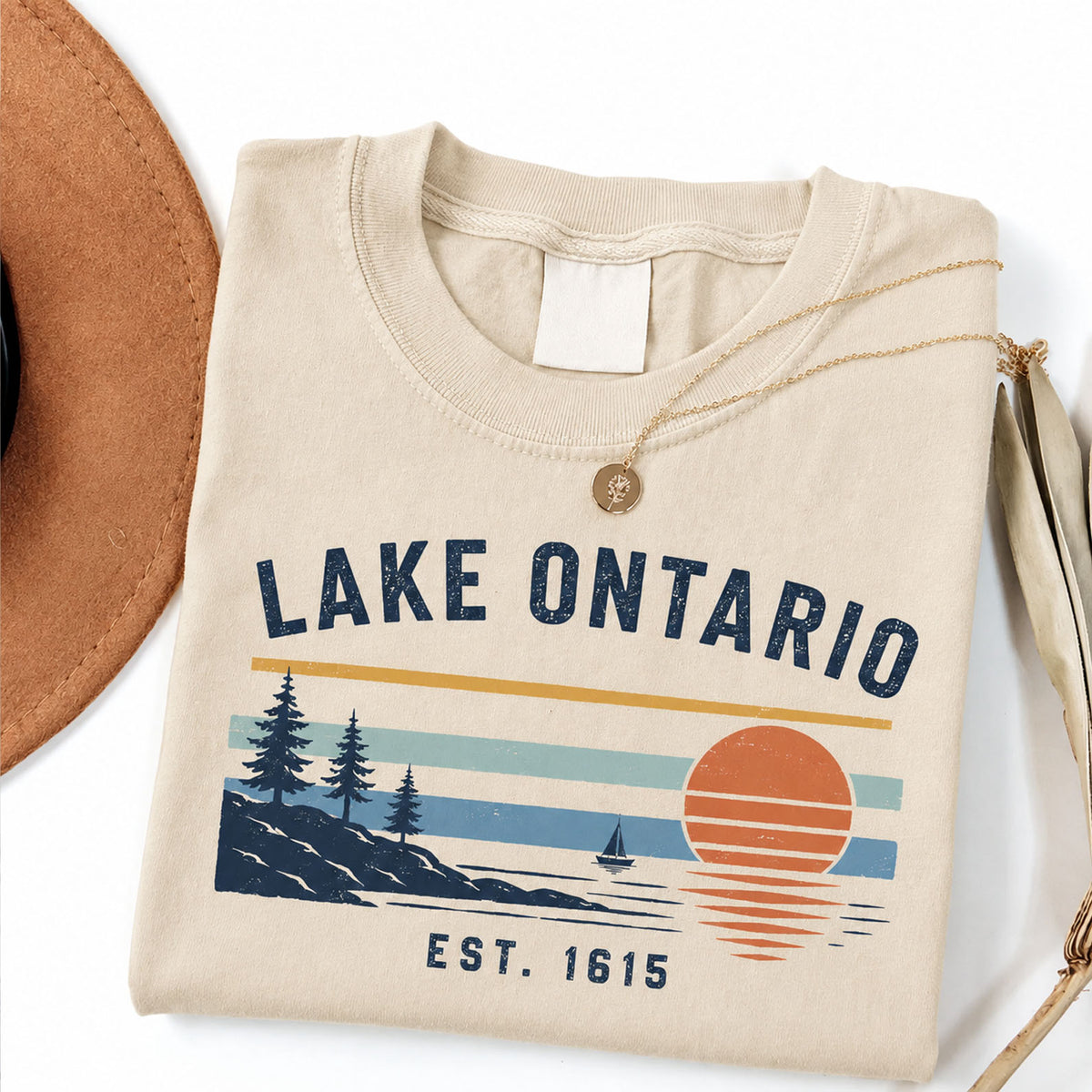 Lake Ontario Est 1615 Shirt, Anti Trump Tee, Great Lakes Sunset Shirt, Canada Political Protest Tee 686118 WFD