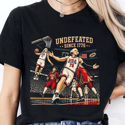 250 Years Undefeated Since 1776 Shirt, Funny Founding Fathers Basketball USA Meme 4th of July Tee 685324