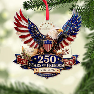 USA 250th Anniversary Acrylic Ornament, 1776–2026 Bald Eagle Patriotic Christmas Ornament 685838
