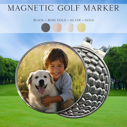 Personalized Photo Golf Marker with Magnetic Hat Clip, Custom Golf Ball Marker Gift for Golfers 685467 WFD