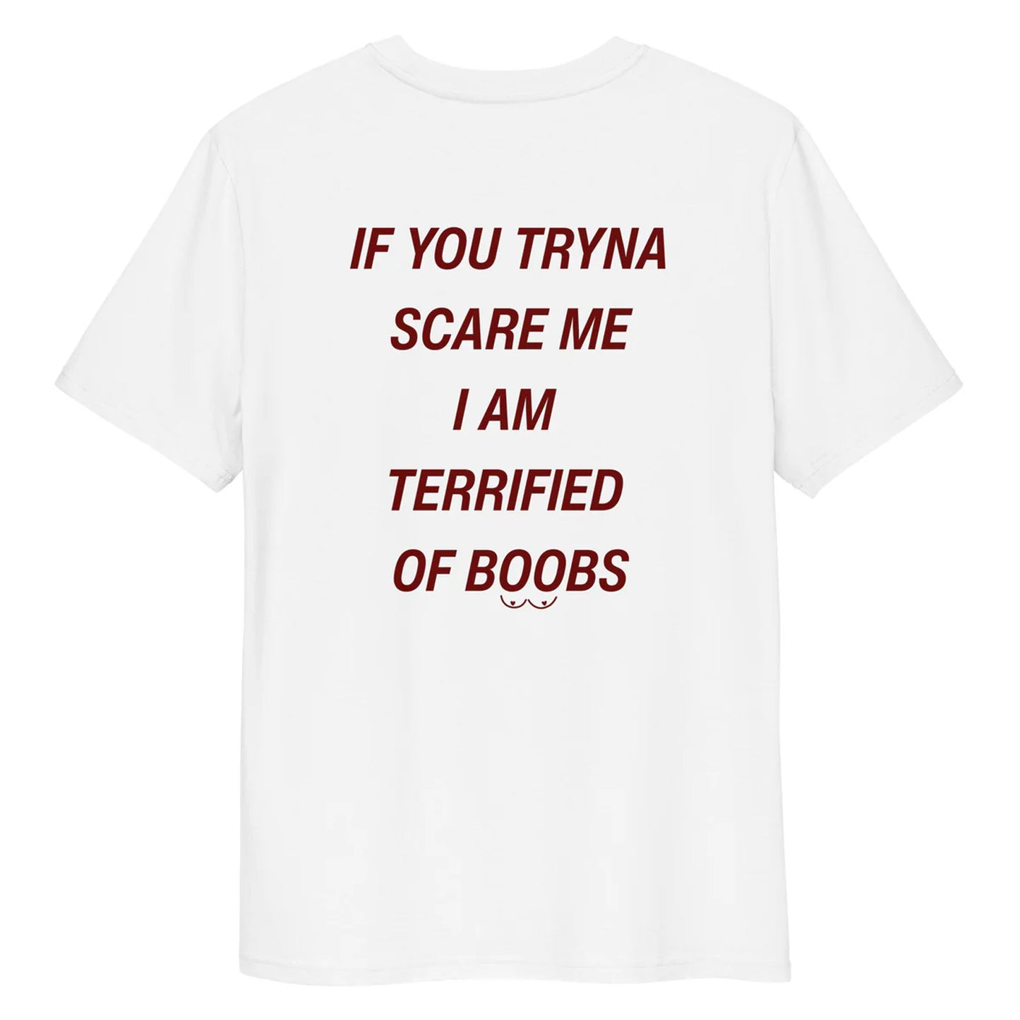 If You Tryna Scare Me Backside Shirt, I'm Terrified of Boobs Funny Adult Humor Tee 685542