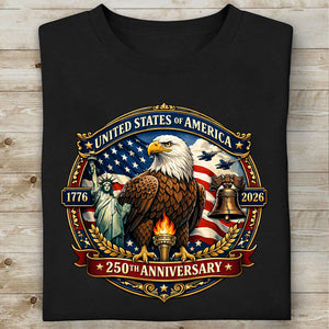 USA 1776–2026 250 Years Anniversary Shirt | Patriotic Eagle Liberty Tee | 4th of July T-Shirt 684543