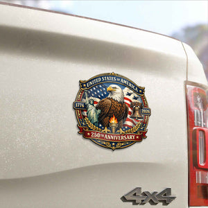 USA 1776–2026 250 Years Anniversary Car Magnet | Patriotic Eagle Liberty Car Magnet 684543