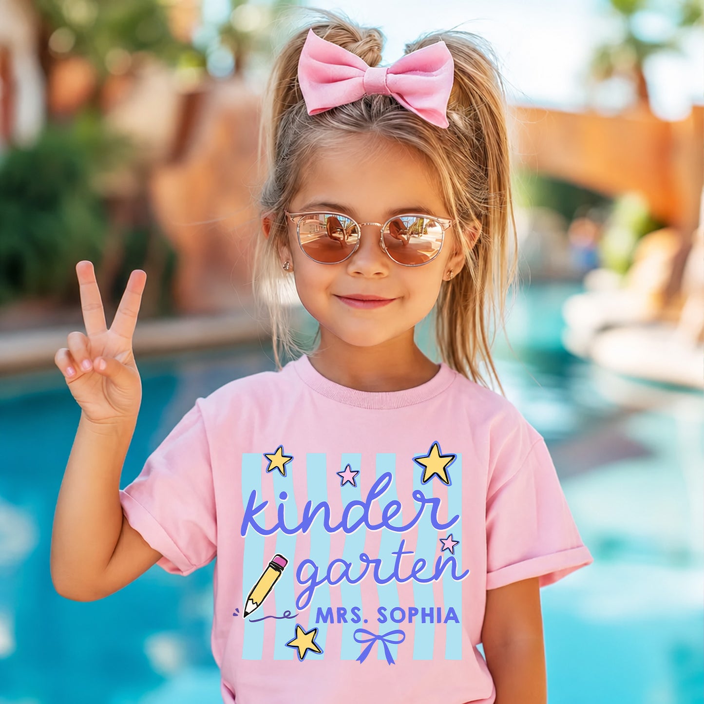 Personalized Kindergarten Teacher Shirt, Custom Teacher Name Tee, Retro Back to School Team Shirt 685365
