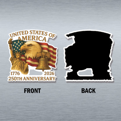 250 Years Anniversary USA Acrylic Fridge Magnets, 4th of July Fridge Magnets, Patriotic 1776–2026 Magnets 683040