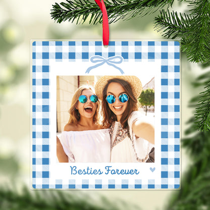 Personalized Best Friend Acrylic Ornament, Custom Photo Bestie Ornament, Friendship Christmas Gift 686017