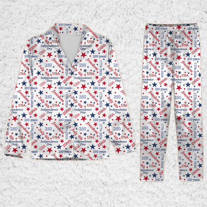 USA 250 Years Pajama Set, 1776-2026 Patriotic PJs, July 4th Independence Day Sleepwear Gift 686220
