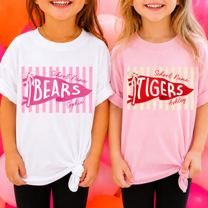 Personalized School Mascot Kids Shirt, Custom School Spirit Tee, Preppy Game Day Shirt 685703