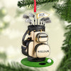 Custom Name Golf Bag Christmas Acrylic Ornament | Personalized Golf Backpack Christmas Ornament 683699