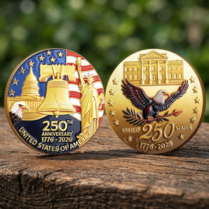 250 Years Anniversary 1776–2026 USA Commemorative Coin | Patriotic 4th of July Coin 684691