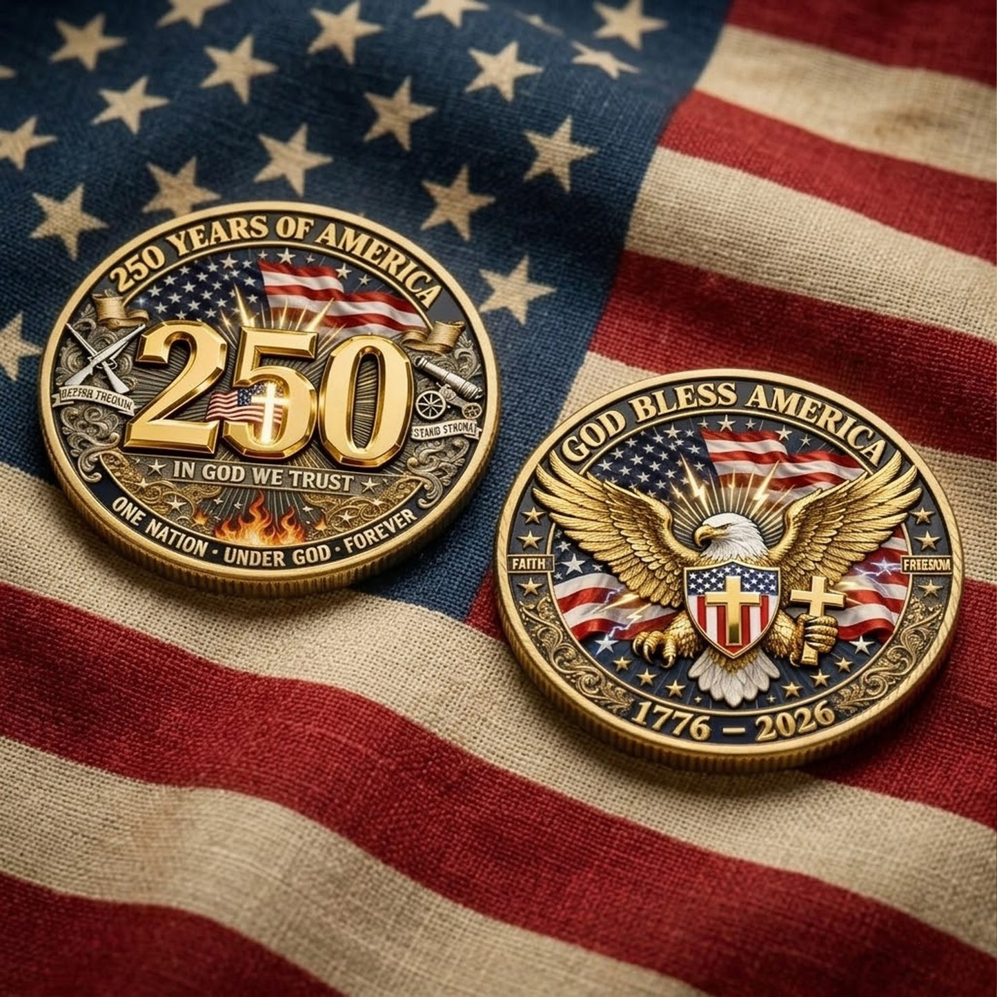 250 Years of America Commemorative Coin | God Bless America 1776–2026 Coin 684630