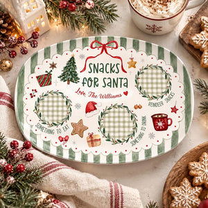 Personalized Cookies for Santa Plate, Custom Family Names Christmas Snack Platter, Family Christmas Gift 686896 WFD