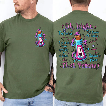 Oh Right That Poison Pocket & Back Shirt, Funny Llama Poison Graphic Tee, Vintage Cartoon Shirt 685664