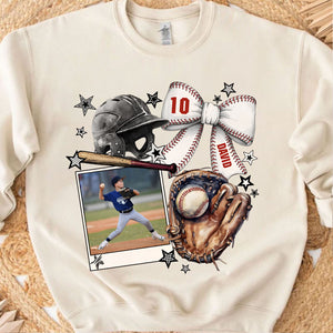 Custom Photo Baseball Mom Shirt | Personalized Baseball Player Tee | Custom Name Baseball Mom Gift 684508