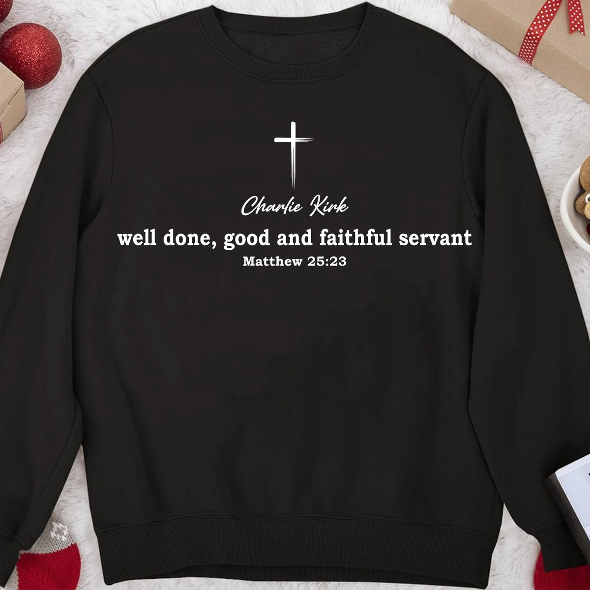 Well Done Good and Faithful Servant Christian Shirt | Charlie Kirk Red Shirt | We Wear Red Charlie Kirk Birthday October 14 | Red Freedom Faith Shirt 683082