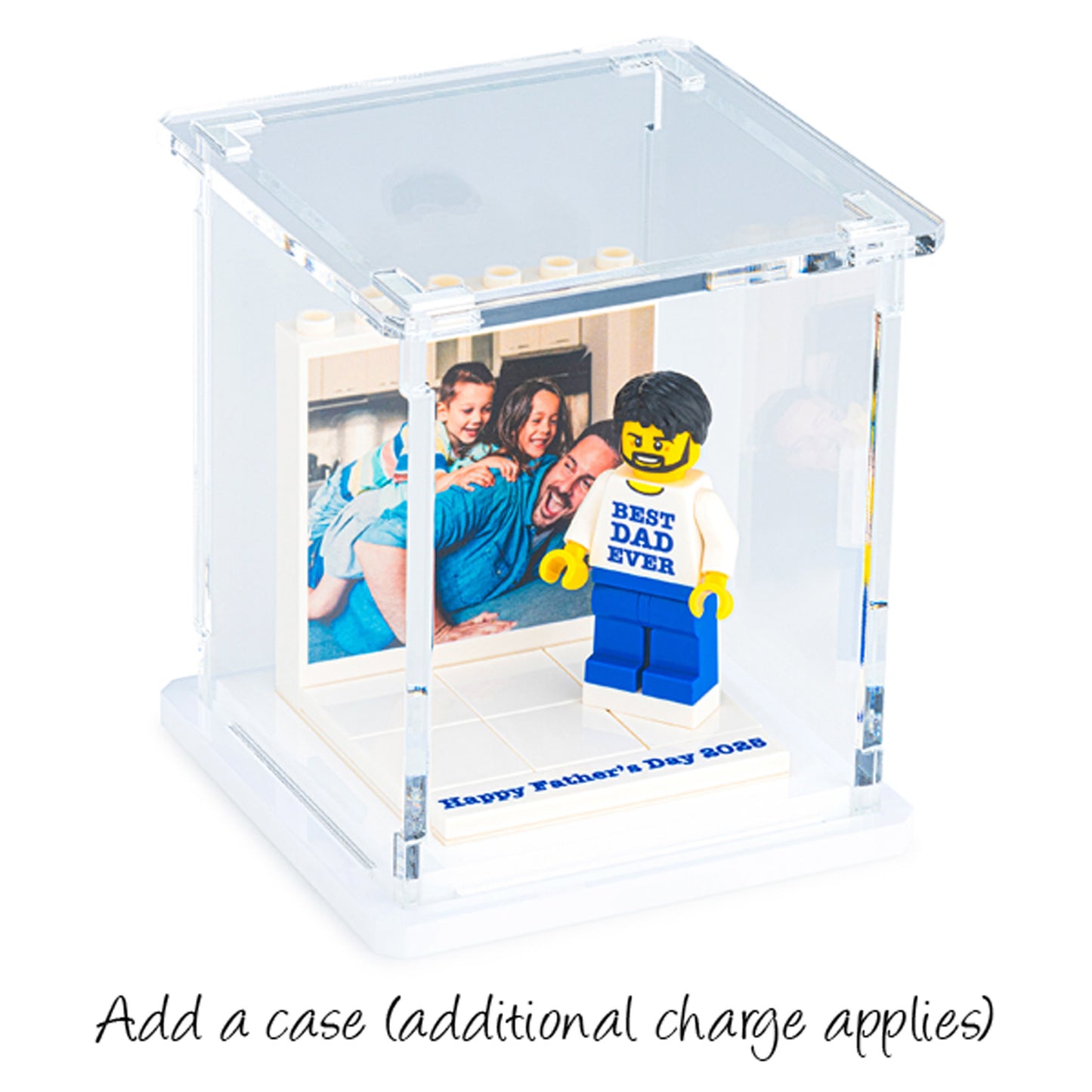 Personalized Father's Day Photo Building Brick Block Keepsake, Custom Dad Mini Figure Photo Gift 685049