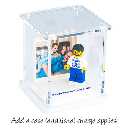 Personalized Father's Day Photo Building Brick Block Keepsake, Custom Dad Mini Figure Photo Gift 685049