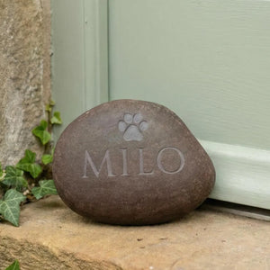 Personalized Pet Memorial Stone, Engraved Dog Cat Paw Print Stone, Custom Pet Loss Keepsake Gift 685707 WFD