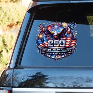 USA 250 Years Anniversary Decal | Patriotic Eagle 1776–2026 Car Decal | 4th of July Sticker 684222