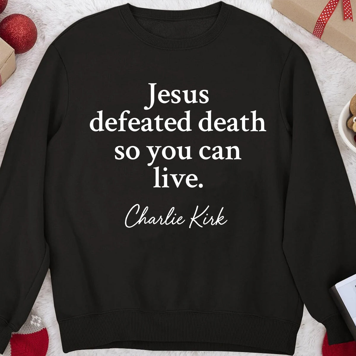 Jesus Defeated Death Charlie Kirk Shirt | Charlie Kirk Red Shirt | We Wear Red Charlie Kirk Birthday October 14 | Red Freedom Shirt 683091