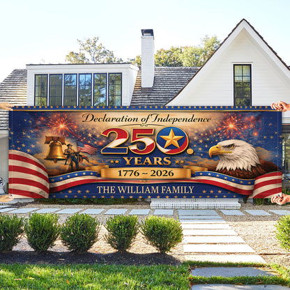 USA 250 Years Anniversary Banner Flag | Declaration of Independence Patriotic 1776–2026 Banner 684525