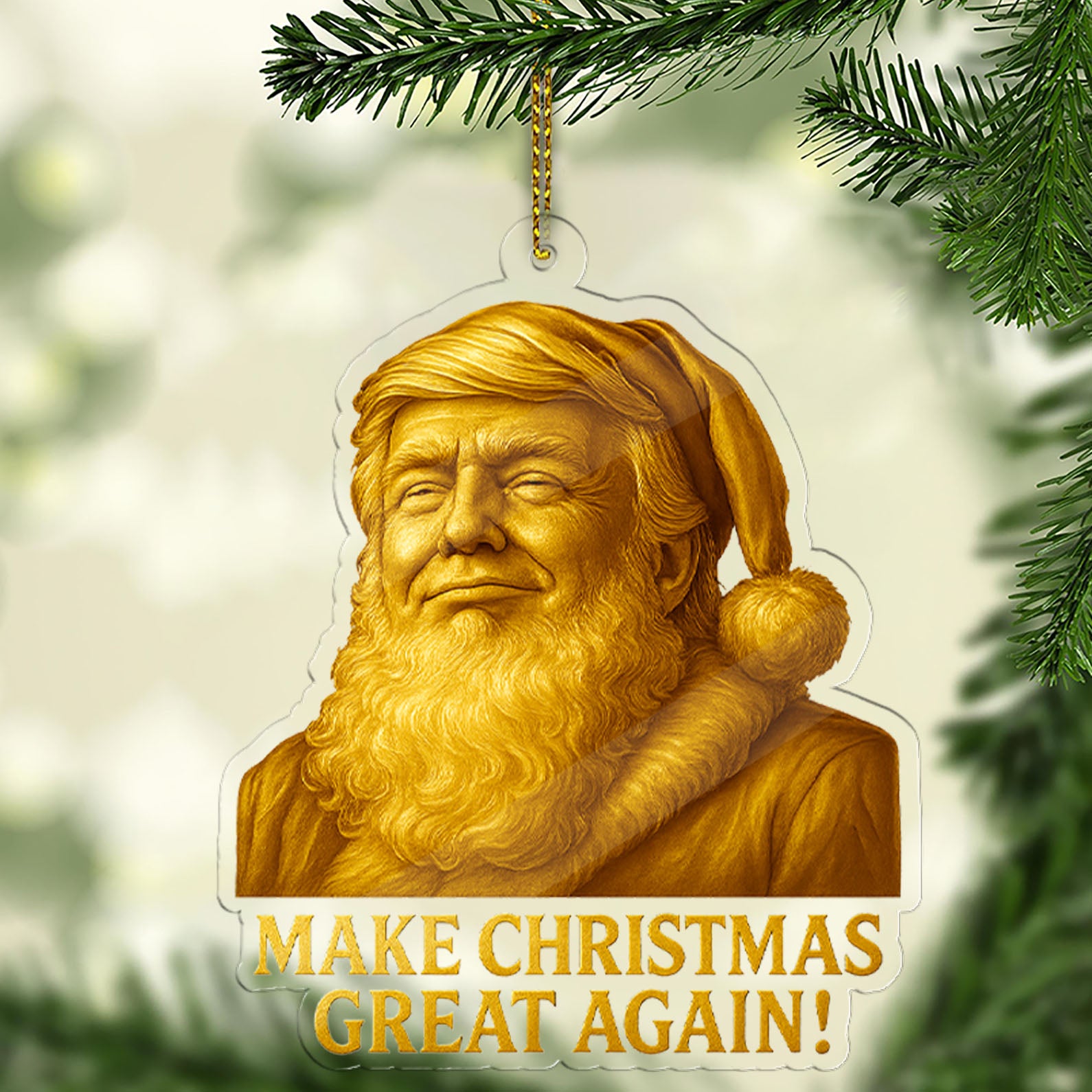 Make Christmas Great Again Acrylic Ornament | Donald Trump Christmas Ornament 683423 – GOP