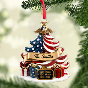 Personalized 250 Years of America 1776–2026 Acrylic Ornament, Patriotic USA Christmas Decor 685761