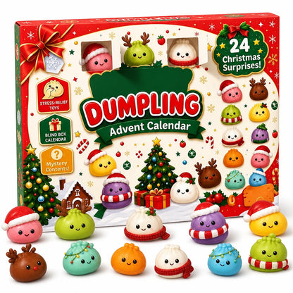Christmas Dumpling Advent Calendar 2026, 24 Days Mystery Squishy Toys Countdown, Kawaii Christmas Gift 686655 WFD