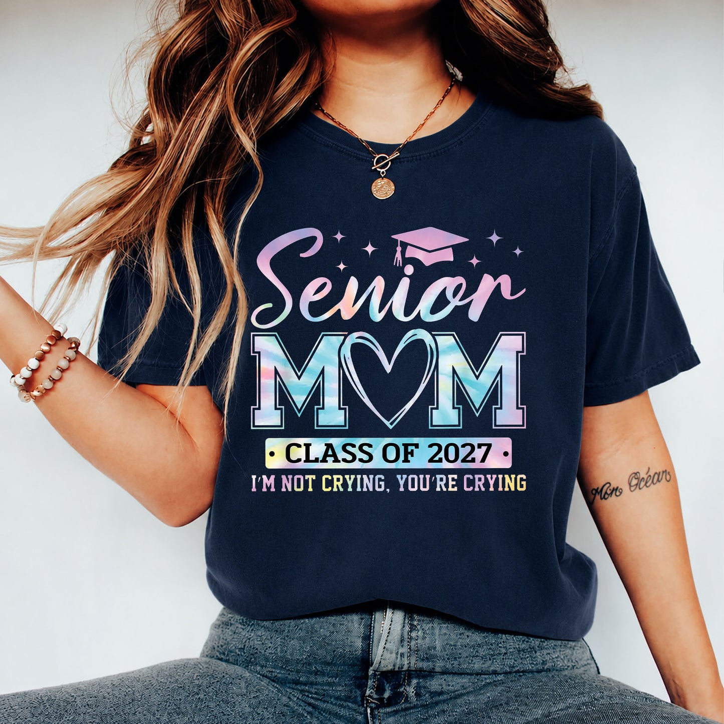 Personalized Senior Mom Class of 2027 Shirt, Custom Graduation Mom Tee, Proud Senior Mom Graduation Gift 685848