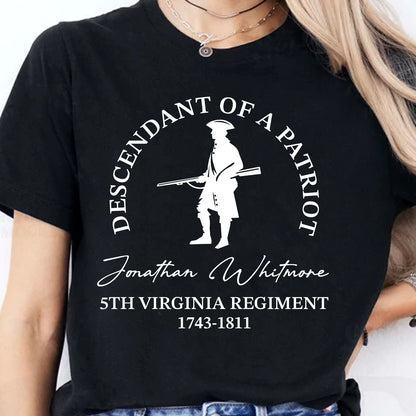 Personalized 250 Years USA Anniversary Shirt | Custom Name Descendant of a Patriot Tee | 4th of July Gift 684435