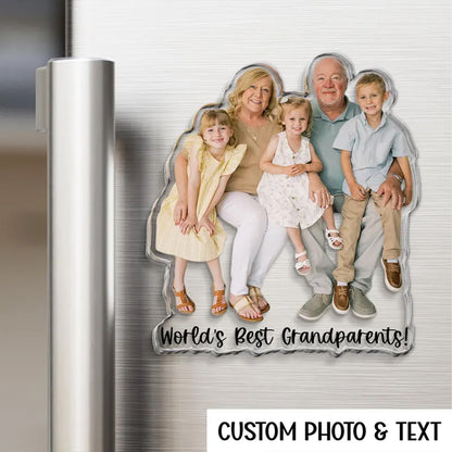 Personalized Family Fridge Magnet, Custom Photo Gift for Grandma Grandpa, Nana Papa Gift 684947