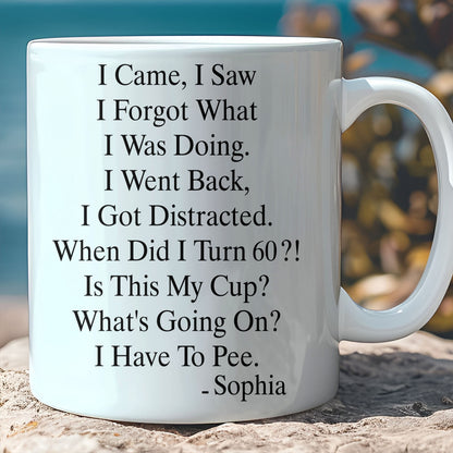 Personalized Funny Old Age Birthday Mug, Custom Name Coffee Mug For Dad, Mom, Father’s Day Gift 685093