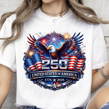 USA 250 Years Anniversary Shirt | Patriotic Eagle 1776–2026 Sweatshirt | 4th of July Independence Day Tee 684222