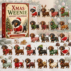 2D Dachshund Christmas Advent Calendar 2026, 24-Day Wiener Dog Countdown, Dog Lover Christmas Gift 686316 WFD