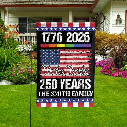 Personalized 250 Years Anniversary US Flag, Custom Name Patriotic 4th of July 1776–2026 Garden Flag 684168