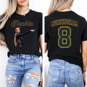 Spicy Sophie Cunningham Point Signature Shirt, Retro Front & Back Dark Shirt, Basketball Fan Tee 685743