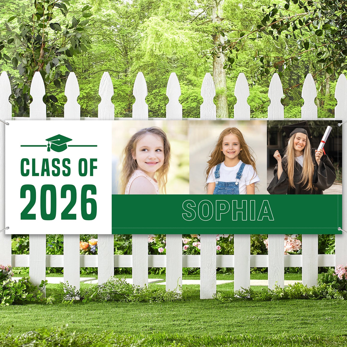 Custom Photo Class of 2026 Banner Flag | Personalized Graduation Photo Banner | Senior Gift Decor 684582