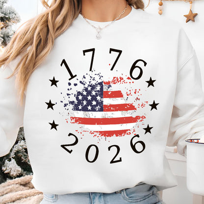 USA 250 Years 1776–2026 Shirt | Patriotic US Flag 4th of July Tee | Independence Day T-Shirt 684325