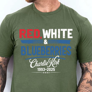 Red White & Blueberries Charlie Kirk 1993-2025 Shirt | Justice Charlie Kirk Memorial Shirt 683073