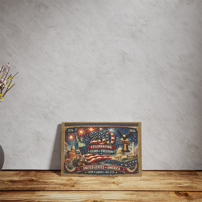250 Years of Freedom Canvas | USA Land of Liberty 1776 Canvas | Patriotic 4th of July Canvas 684224