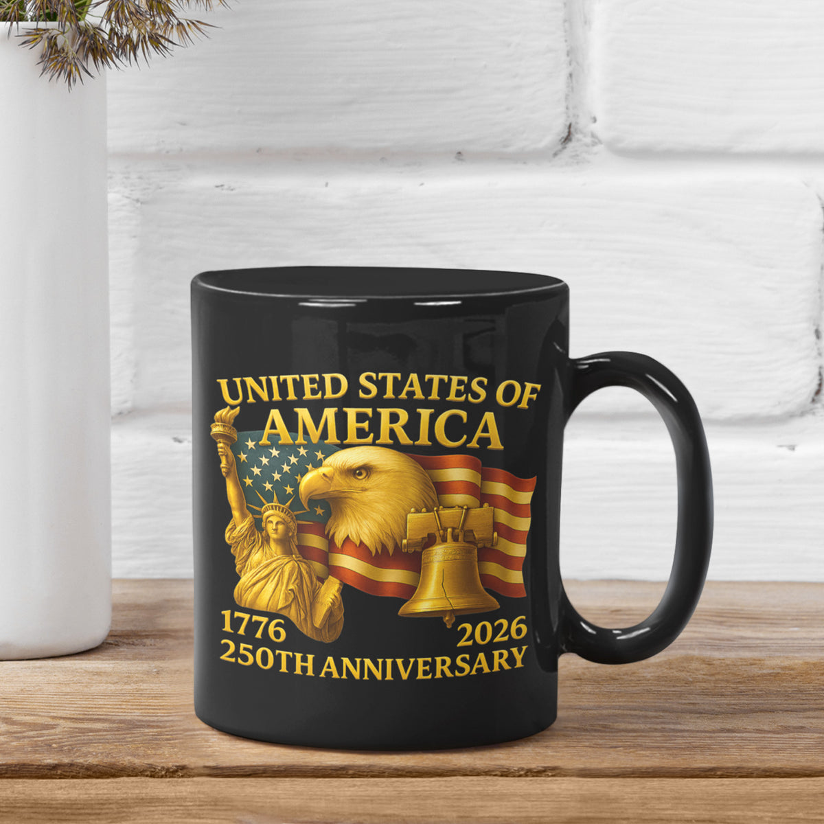 250 Years Anniversary Mug | Happy 250th Birthday 1776–2026 Black Mug 683041