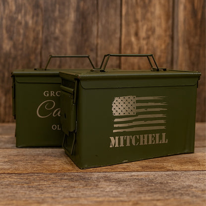 Custom Ammo Can, Personalized Ammunition Box, Gifts for Him, Birthday Gifts for Men, Military Gift for Dad Husband 683893