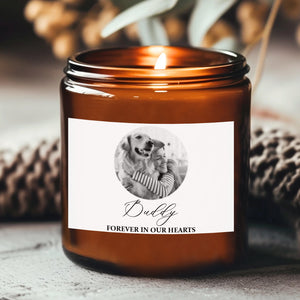 Custom Photo Pet Memorial Candle, Personalized Dog Cat Remembrance Candle, Pet Loss Sympathy Gift 685708