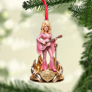 Dolly Parton Memorial Acrylic Ornament, In Loving Memory 1946–2026 Country Music Christmas Ornament 686303