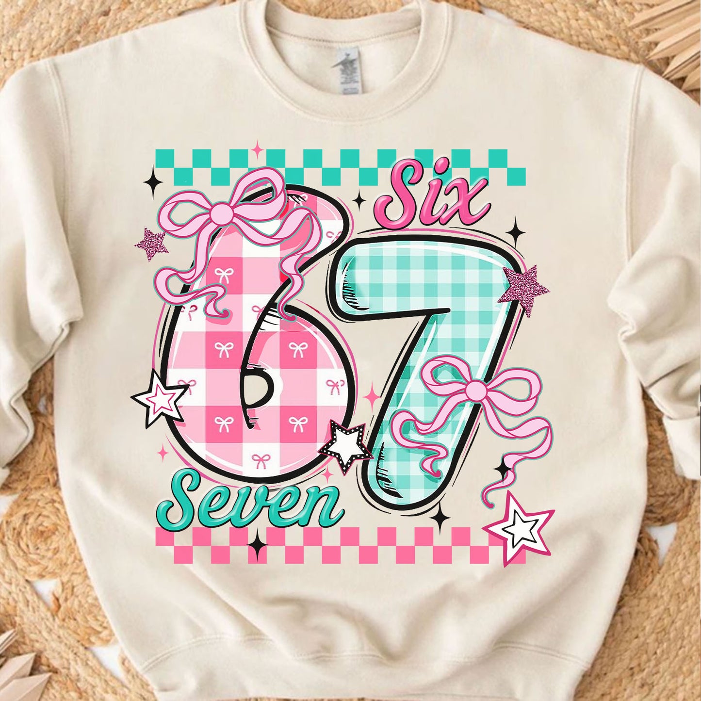 Six Seven 6 7 Valentine’s Day Sweatshirt | Trendy Valentine Meme Viral Shirt | Meme 67 Couple Tee 683924