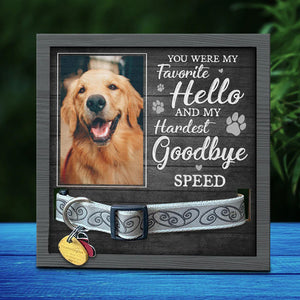 Personalized Pet Memorial Collar Frame, Custom Dog Photo Memorial Sign, Pet Loss Sympathy Gift 685584