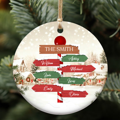 Christmas Custom Name Family Ceramic Ornament | Personalized Family Christmas Ornament 683237