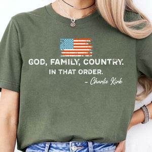 God Family Country In That Order Charlie Kirk Shirt | Justice Charlie Kirk Memorial Shirt 683083