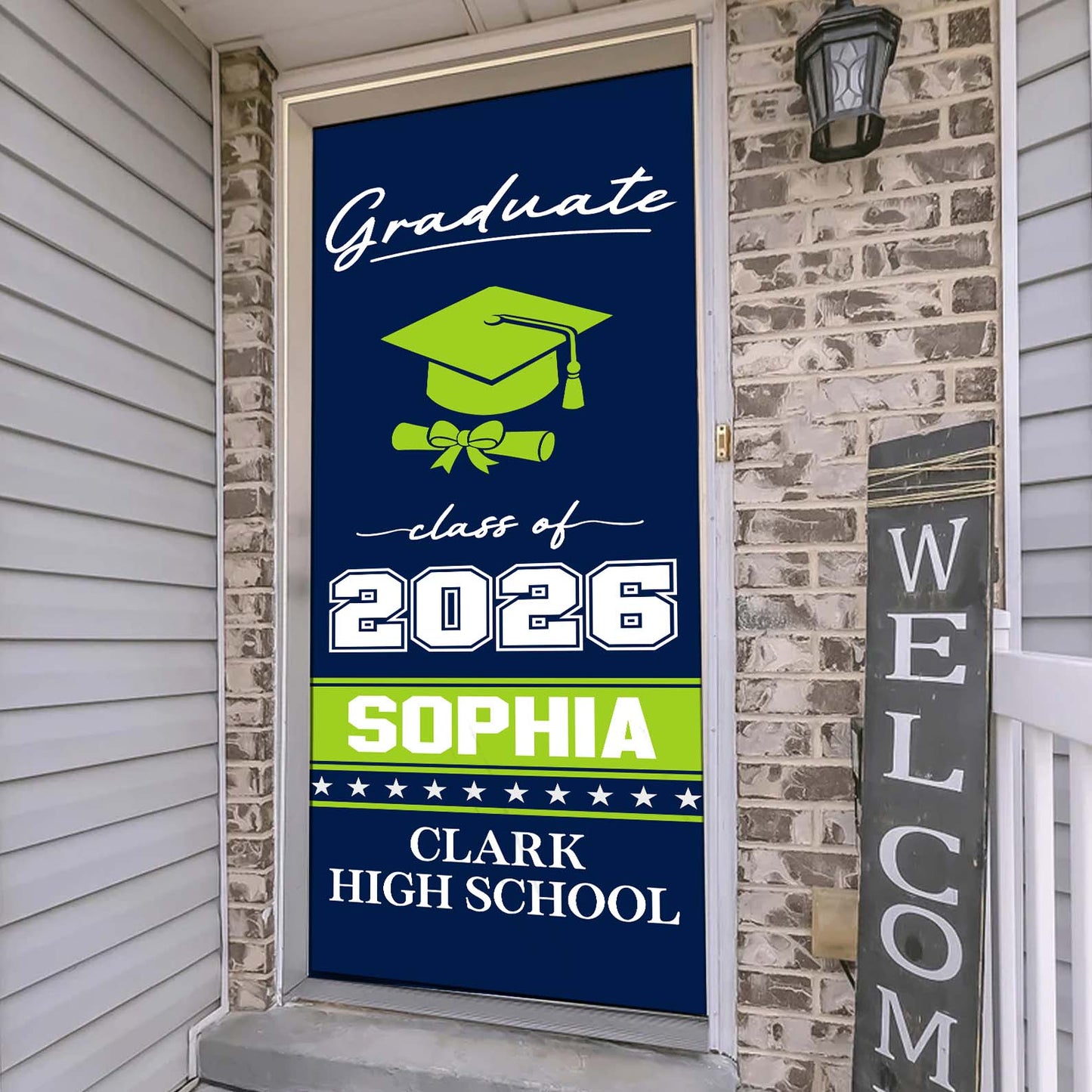 Personalized Graduation Door Cover | Custom Class of 2026 Banner | Senior Gift Door Decor 684584